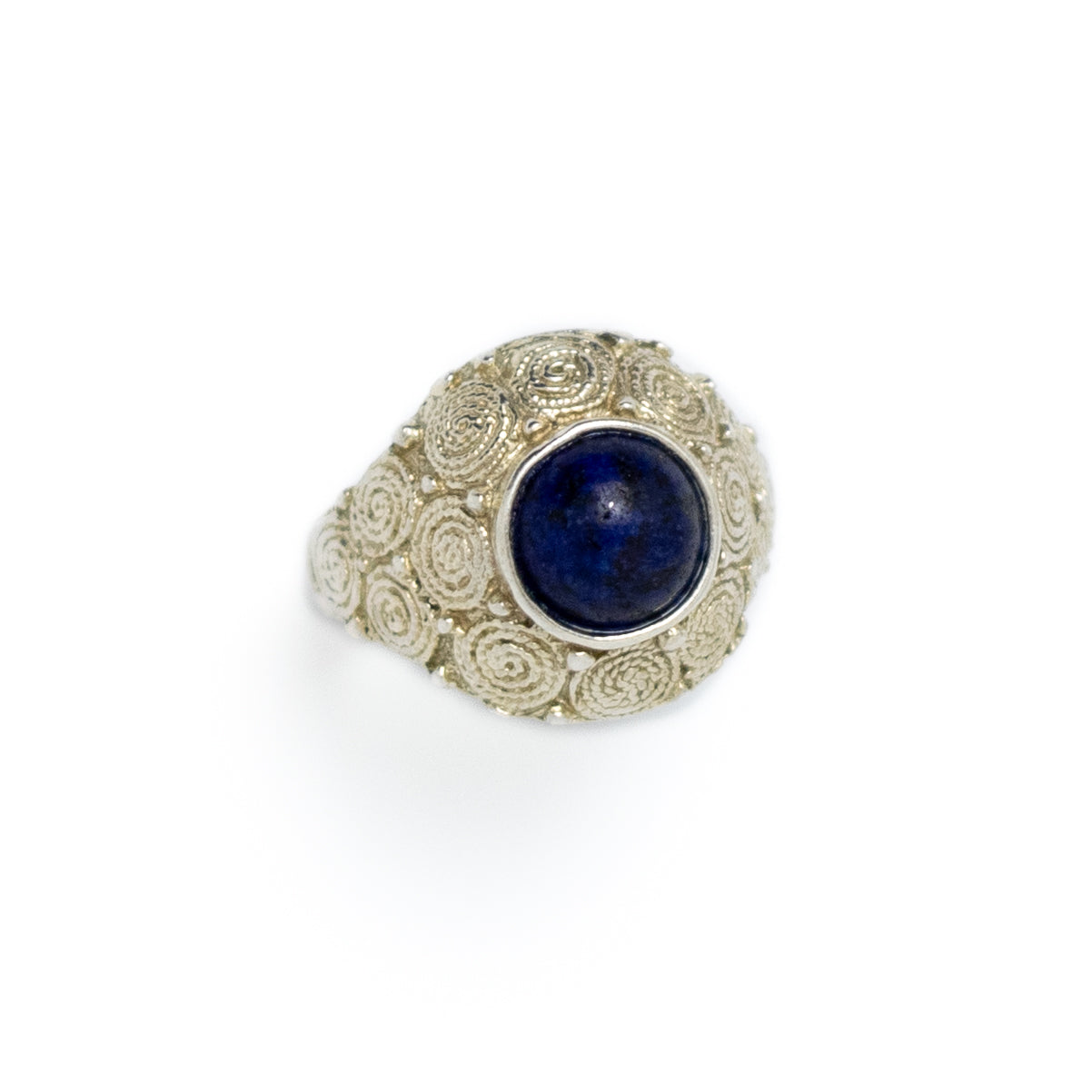 Theodor Fahrner Art Deco Silver Ring with Sodalite